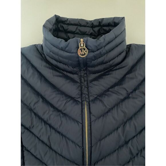 Michael Kors Coat Jacket Packable Blue Puffer Size Large Winter - Picture 5 of 7